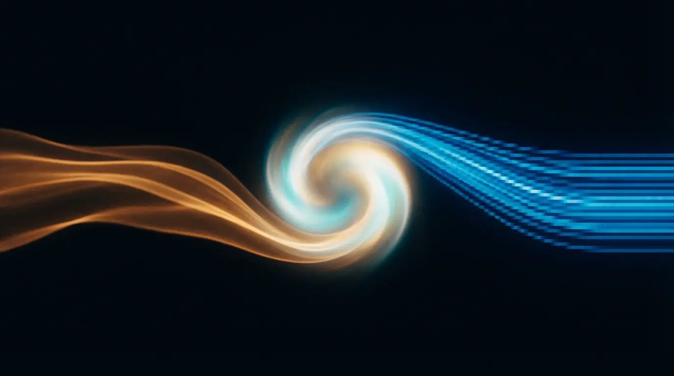 Zwei Ströme - warm und digital - verschmelzen zu etwas Neuem